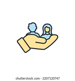 símbolos de seguridad social elementos vectores para web infográfica