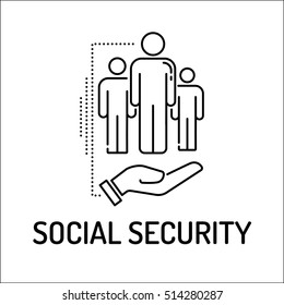 SOCIAL SECURITY Line Icon