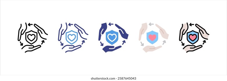 Social Security Multi Style Icon Set
