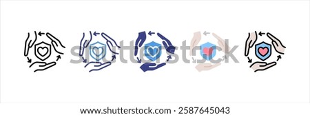 Social Security Multi Style Icon Set