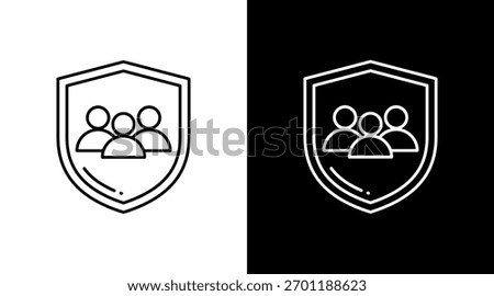 Social Security White Icon Set Design