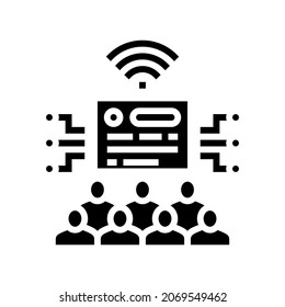 social seeding glyph icon vector. social seeding sign. isolated contour symbol black illustration