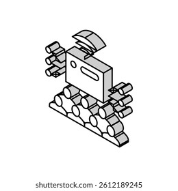 social seeding isometric icon vector. social seeding sign. isolated symbol illustration
