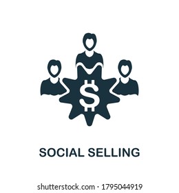 Social Selling Icon. Simple Element From Social Media Collection. Creative Social Selling Icon For Web Design, Templates, Infographics And More