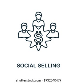 Social Selling Icon. Simple Element From Social Media Collection. Creative Social Selling Icon For Web Design, Templates, Infographics And More