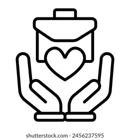 Social Services Vector Line Icon Design