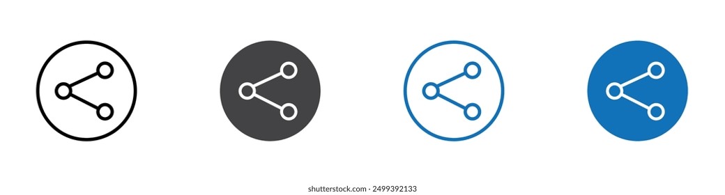 Social Share icon Symbol collection thin outline set