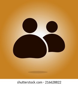 Ã?Â�Ã?Â eople or social sign icon. Flat design style.
