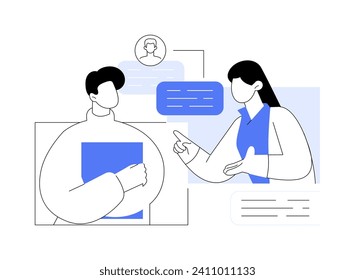 Social skills coach isolated cartoon vector illustrations. Personal coach talking to shy man, honing soft social confidence skills, small business, consultancy session vector cartoon.