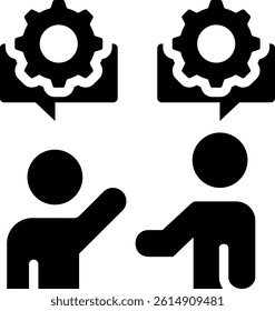 Social Skills Icon Glyph Vector Illustration