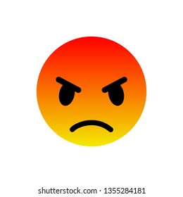 Social smile expression collection.
Abstract angry flat style emoji emoticon reactions color icon