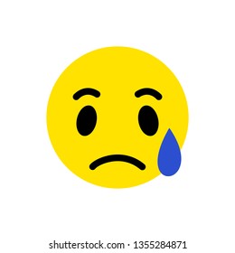 Social smile expression collection.
Abstract sad flat style emoji emoticon reactions color icon