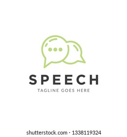 social speech bubble chat communication logo icon vector template