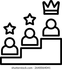 Social Status Icon Line Vector Illustration