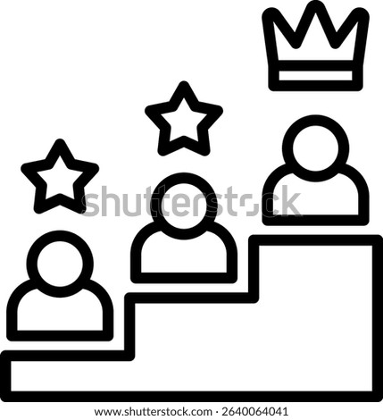 Social Status Icon Line Vector Illustration