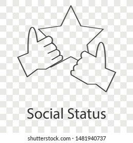 Social Status icon transparency background. Vector illustration.