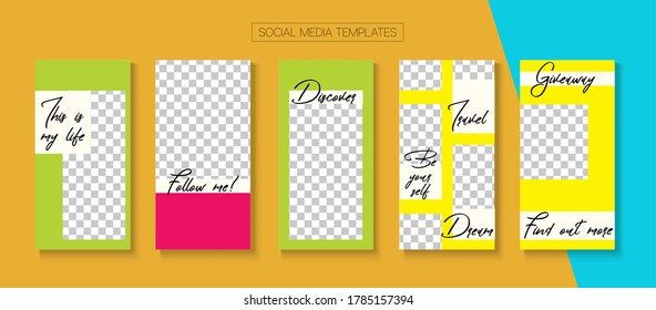 Social Stories Cool Vector Layout. Online Shop Luxury Invitation Phone. Blogger Simple Concept, Social Media Kit Template. Minimal Sale, New Arrivals Story Layout. Social Media Stories VIP Layout
