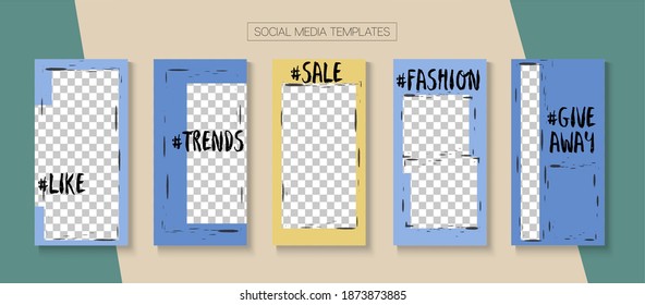 Historias Sociales Muy Genial Diseño Vector. Venta Funky, Diseño De La Historia De Los Nuevos Llegados. Tienda en línea Teléfono gráfico VIP rico. Bloguero con borde mínimo, plantilla de kit de medios sociales. Diseño VIP de historias de medios sociales