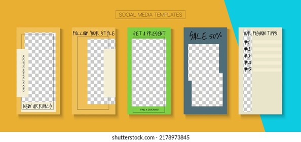Social Stories Cool Vector Layout. Minimal Sale, New Arrivals Story Layout. Blogger Simple Covers, Social Media Kit Template. Online Shop Rich VIP Invitation Advert. Social Media Stories VIP Layout