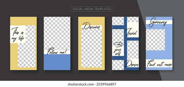 Social Stories Cool Vector Layout. Online Shop Graphic Graphic Phone. Minimal Sale, New Arrivals Story Layout. Blogger Funky Design, Social Media Kit Template. Social Media Stories VIP Layout