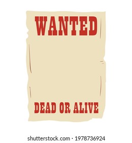 Social story template of wanted dead or alive placard