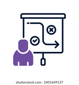icono de estrategia social. icono de doble tono vectorial para tu sitio web, móvil, presentación y diseño de logotipo.