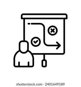 social strategy icon. vector line icon for your website, mobile, presentation, and logo design.