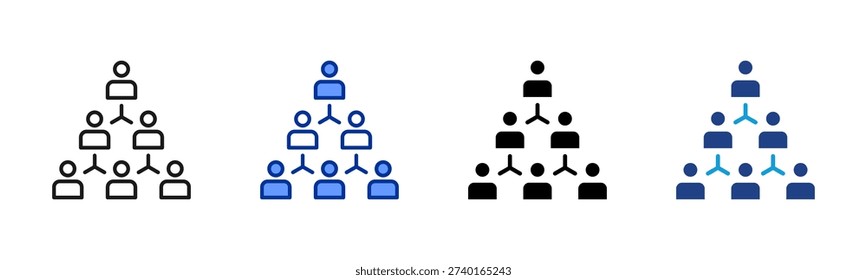 Social Structure icon set multiple style collection