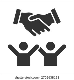 Social Support Glyph Icon Vector Illustration