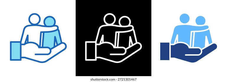 Icono de Asistencia social Ilustración vectorial triplestyle