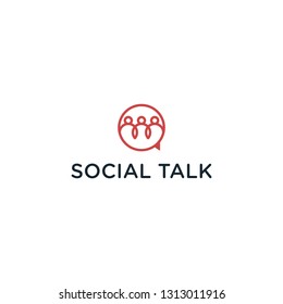 social talk logo design