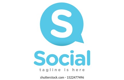 Social Talk Logo Template Design