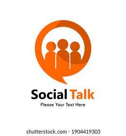 Social talk logo template illustration