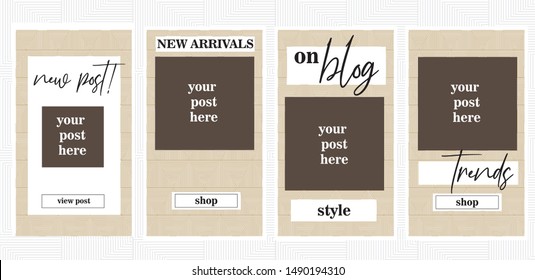 social template vector for stories