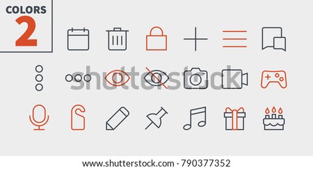 Social UI Pixel Perfect Well-crafted Vector Thin Line Icons 48x48 Ready for 24x24 Grid for Web Graphics and Apps with Editable Stroke. Simple Minimal Pictogram Part 3-3