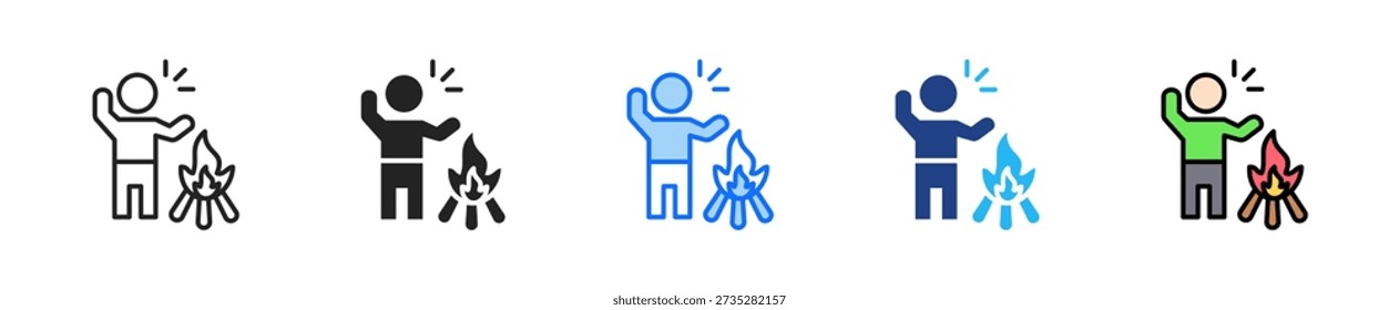 Social Unrest Icon Set Multiple Style Collection