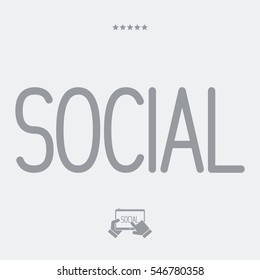 Social - Vector icon for computer website or application