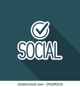 Social - Vector icon for computer website or application