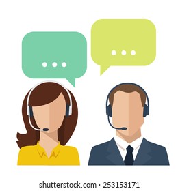 Social vector icons with dialog options