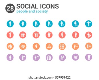 social vector icons project, buisnes man set