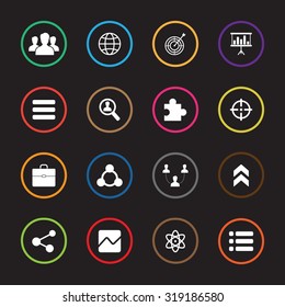 Social vector icons set for web and mobile