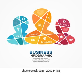 Social vector teamwork infographic. Business presentation.