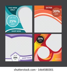 Social web banner vector design