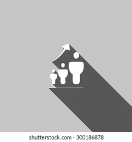 Social web icon on gray  background