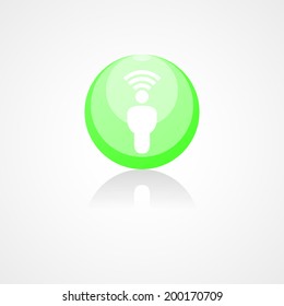Social web icon on white background