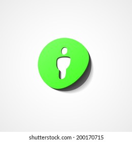 Social web icon on white background