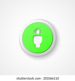 Social web icon on white background