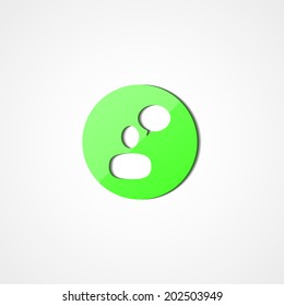 Social web icon on white background