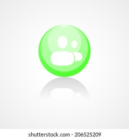 Social web icon on white background