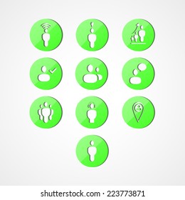 Social web icon on white background
